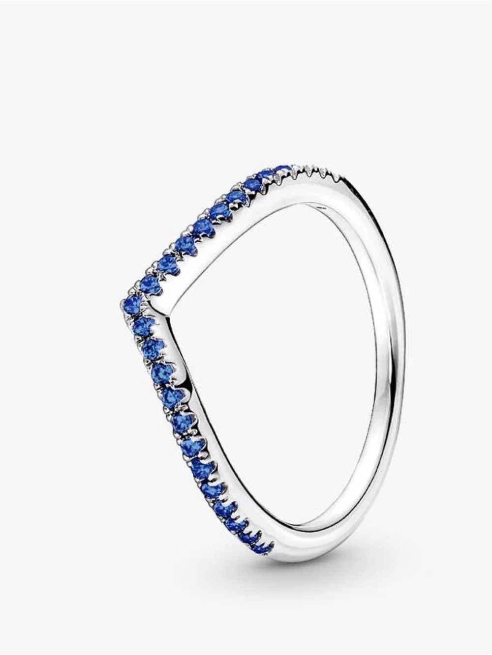 Pandora Chevron Ring with Blue Stones